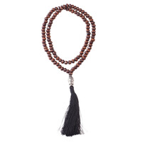 Japa Mala Buddha Head Dark 09 mm černá